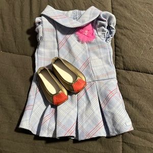 American girl, doll dress and shoes